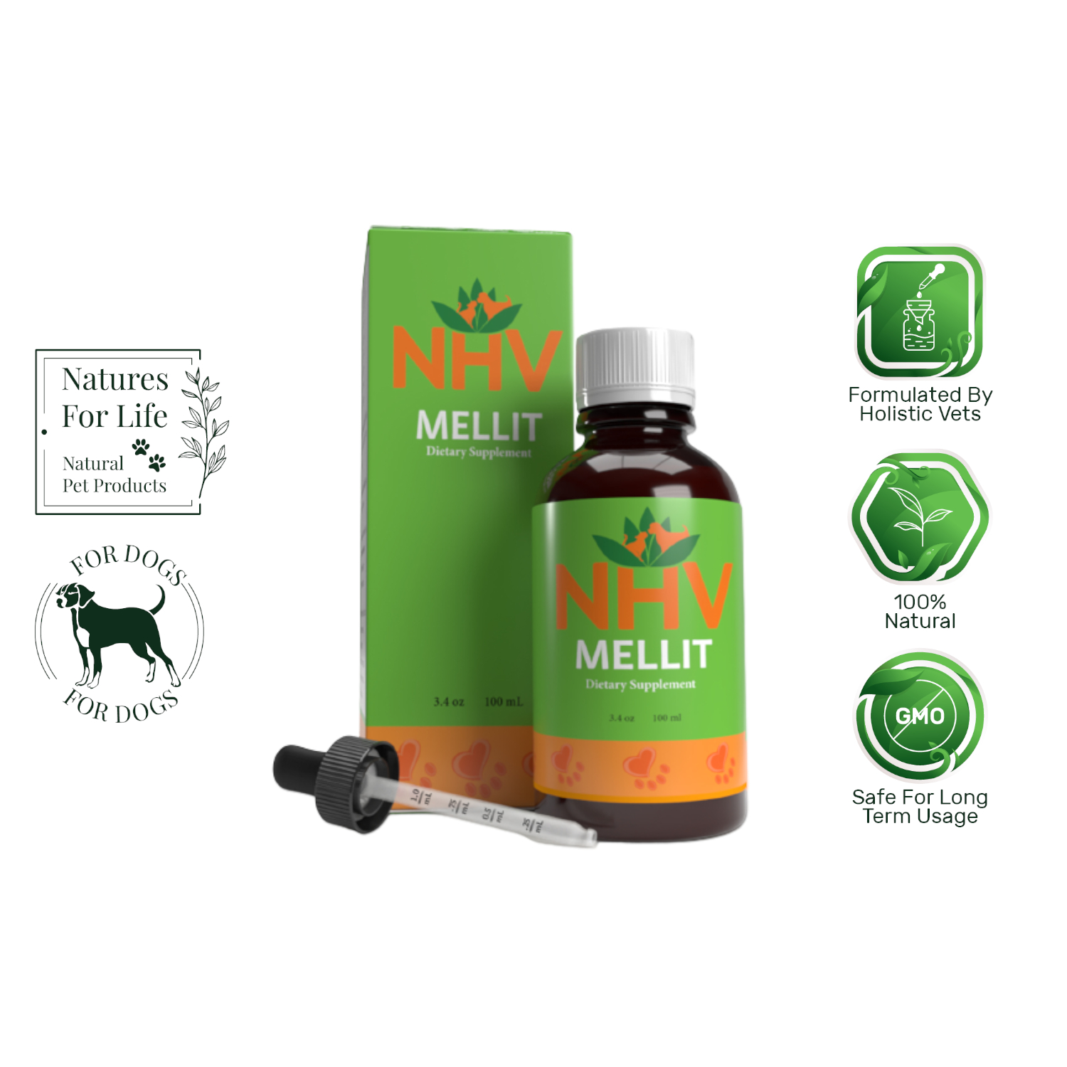 NHV Mellit For Dogs (100ml). Support for Pancreatitis and Diabetes
